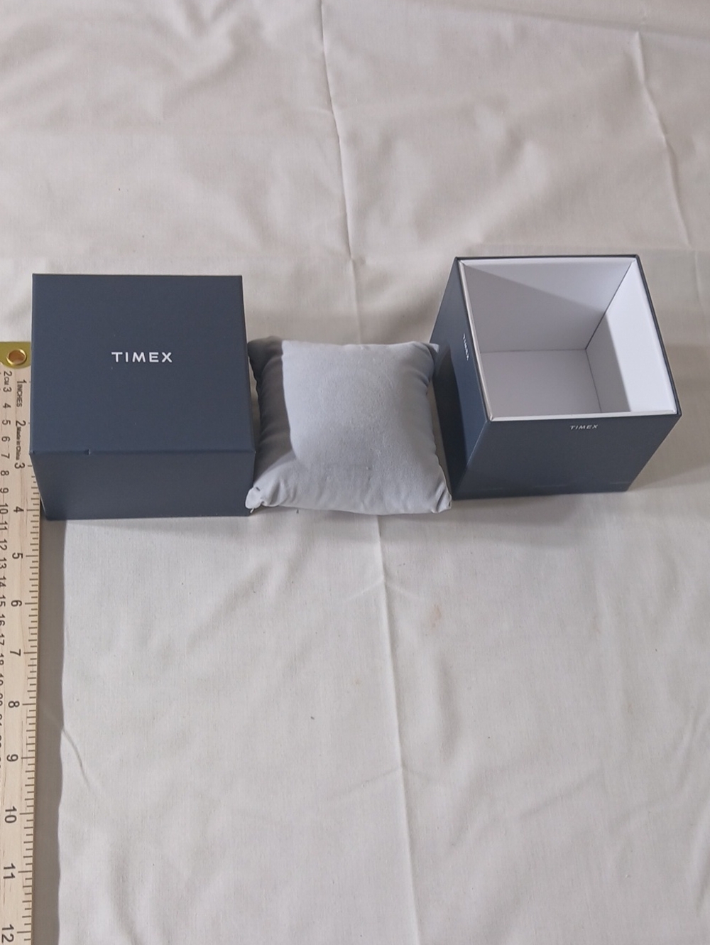 Timex Navy Watch Presentation Box with Light Gray Cushion